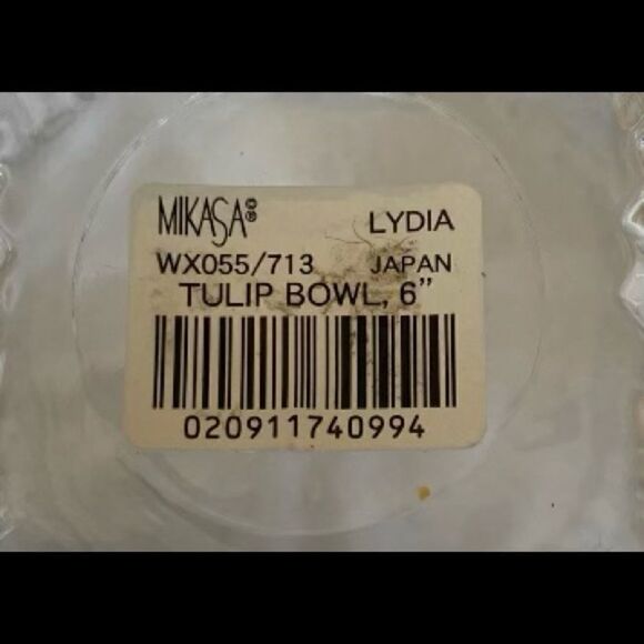 NEW Mikasa Crystal Lydia 6" Tulip Bowl - Picture 4 of 4